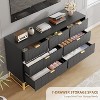 2/3/4/5/6/7 Drawer Dresser with Metal Legs, Wood Dressers Chest Organizer with Wide Storage, Modern Chest of Drawers for Bedroom, Living Room,Hallway - 4 of 4