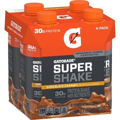 Gatorade Super Shake Ready-to-Drink Protein – Chocolate Caramel - 4pk/11.16 fl oz Bottles