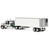 First Gear DCP 1/64 Black GMC General with 60in Flattop Sleeper & 40ft Vintage Reefer Trailer 60-1923 - 4 of 4