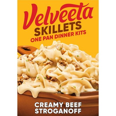 Velveeta Skillets Creamy Beef Stroganoff Pasta Dinner Kit, 11.6 oz Box, Pack of 4