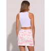 INSPIRE CHIC Women's Cow Print Casual Elastic Back High Waist Mini Short Skirt - 3 of 4