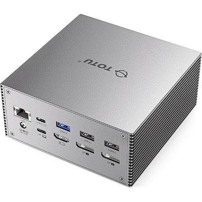 TOTU Universal USB-C 4K Triple Display Docking Station with Charging Support for MacBook Pro & Windows Type C Systems, Extended Display for macOS