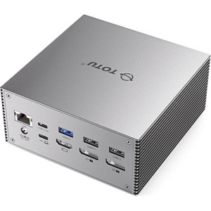 TOTU Universal USB-C 4K Triple Display Docking Station with Charging Support for MacBook Pro & Windows Type C Systems, Extended Display for macOS - 1 of 4