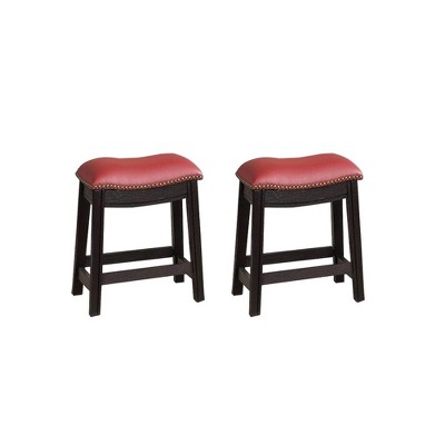 NicBex Set of 2 Bar Stools for Kitchen Island,Faux Leather Counter Bar Stools,Bar Chairs for Dining Rooms,Kitchens Islands