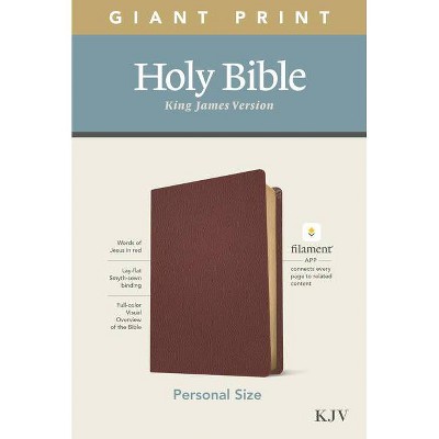 KJV Personal Size Giant Print Bible, Filament Enabled Edition (Genuine Leather, Burgundy) - Large Print (Leather Bound)