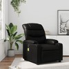 vidaXL Massage Recliner Chair Black Faux leather, metal, plywood Single - 2 of 4