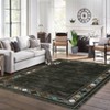 Machine Washable Area Rugs 9x12 for Living Room Bedroom, Modern Bordered Non-Slip Rug, Contemporary Geometric Rug, Floor Foldable Carpet - 2 of 4