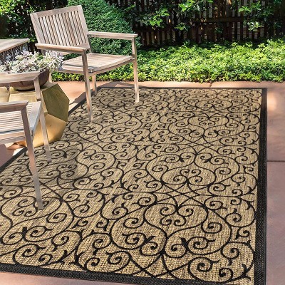 JONATHAN Y Madrid Vintage Filigree Textured Weave Indoor/Outdoor Area Rug