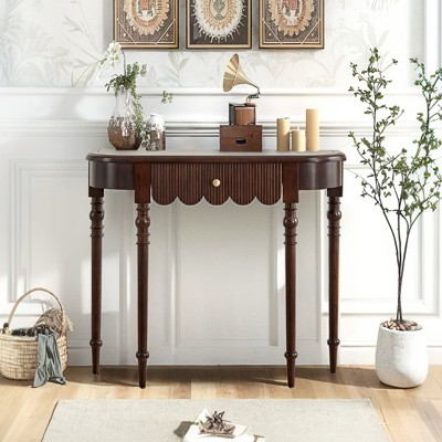 Etelifrank 39" Modern Solid Wood Console Table for Entryway