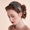 Unique Bargains Women's Faux Leather Knotted Headband 1.57 Inch Wide 1 Pc - 3 of 4