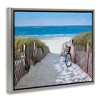 Stupell Industries Beach Pathway and Bicycle Floating Frame Canvas Art, Gray, 21" x 17" - 2 of 4
