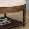 Lyngins 2 Tier Round Tufted Storage Ottoman Coffee Table, Large Round WaterProof Ottoman with Storage, Open & Closed Compartments, Upholstered Bench - 2 of 4