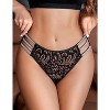 Avidlove Women Sexy Panties Lace Glitter Panty Cheeky Bikini Underwear Black S - 2 of 4