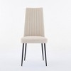 GDFStudio Fallon Contemporary Velvet Upholstered Dining Chairs (Set of 2) - 3 of 4