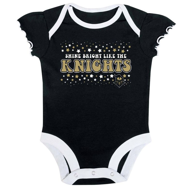 NCAA UCF Knights Infant Girls&#39; 3pk Bodysuit Set, 2 of 5