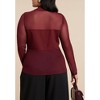 ELOQUII Paneled Sheer Turtleneck - 3 of 4