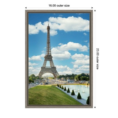 Eiffel Tower Paris Framed Canvas Print 16 x 23 inches