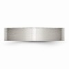 Black Bow Jewelry 5mm Brushed Stainless Steel Flat Comfort Fit Wedding Band - 3 of 4