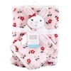 Hudson Baby Infant Girl Plush Blanket with Security Blanket, Floral Bunny, One Size - 2 of 4