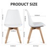 VYNXARIA PU Leather Upholstered Dining Chairs with Wood Legs, Set of 4 for Kitchen, Dining, Living Room - 4 of 4