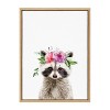 Kate & Laurel All Things Decor 18"x24" Sylvie Flower Crown Raccoon Framed Wall Art by Amy Peterson Art Studio - 2 of 4