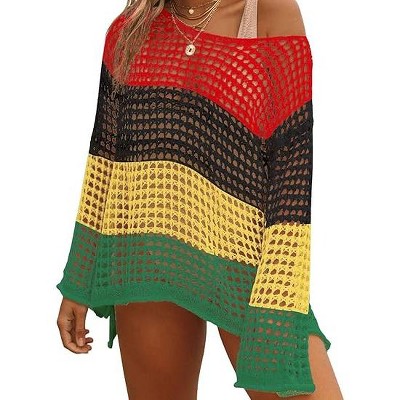 Bsubseach Crochet Cover Ups for Women Sexy Hollow Out Swim Cover Up Knit Summer Outfits-white 38