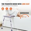 VEVOR Tub Transfer Bench for Bathtub, Adjustable Shower Seats for Adults, Lightweight Shower Bench for Elderly and Disabled, 400lbs Capacity, Grey - 3 of 4
