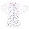 Hudson Baby Infant Girl Convertible Swaddle Sleep Sack, Pastel Butterfly - 3 of 4