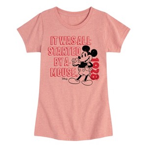 Girls' - Disney - Mickey & Friends Fitted Short Sleeve Graphic T-Shirt - 1 of 4