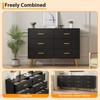 Console Table with 6-Drawer,Tall Dresser for Bedroom, Tall Chest of Drawers Tower, Storage Dresser Organizer Units - 4 of 4