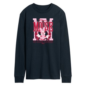Men's - Disney - Minnie Collegiate Long Sleeve Graphic T-Shirt - 1 of 3