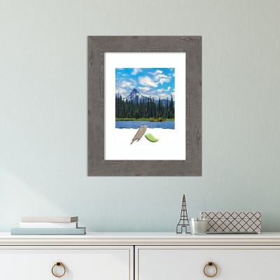 Rustic Grey Polystyrene 8x10 Narrow Wall Picture Frame