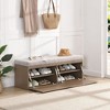 NicBex Modern 49" Storage Bench with 2 Doors for Entryway and Living Room - 3 of 4