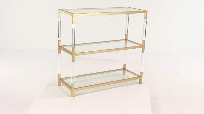 Metal and Acrylic Console Table Gold - Olivia &#38; May, 2 of 6, play video