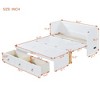 NicBex Full Size Murphy Bed 76" Wooden Queen Bed Frame Wall Bed with 3 Spacious Drawers and USB Ports for Apartment and Living Room - 2 of 4