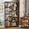 Lantine 70.87'' Tall Bookshelf, 9-Tier Industrial Etagere Bookcase, Freestanding Display Shelf for Living Room, Brown & Black - 4 of 4