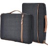 Hachikiko 14 Inch Laptop Sleeve Case,Double-Sided Water-Resistant Sleeve with Handle & 2 Pockets, Slim Lightweight Laptop Bag - 2 of 4
