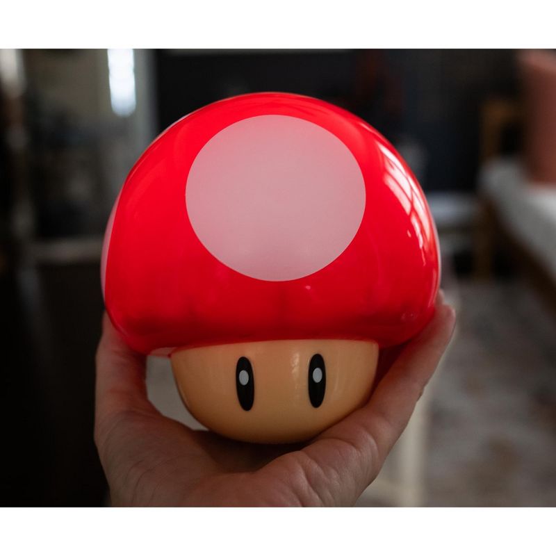 Paladone Products Ltd. Super Mario Bros. Toad Mushroom Figural Mood Light with Sound | 5 Inches Tall, 4 of 7