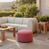 Ottoman 13.8"H Red – Olefin Outdoor Fabric Seat with Textilene Base, Weather-Resistant Modern Accent by Zuo Modern - 2 of 4