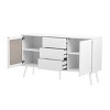 58 Inch Long TV Stand, Modern Cabinet With 2 Doors And 3 Drawers,TV Console Table For Living Room-Cuddlewood - 3 of 4