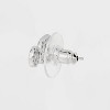 Cubic Zirconia "I Do" Post Earrings with Stones - Clear - 3 of 3