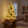 HomeRoots 4' Pre Lit Extra Full Frosted Pine Christmas Tree With Decorations - 2 of 4