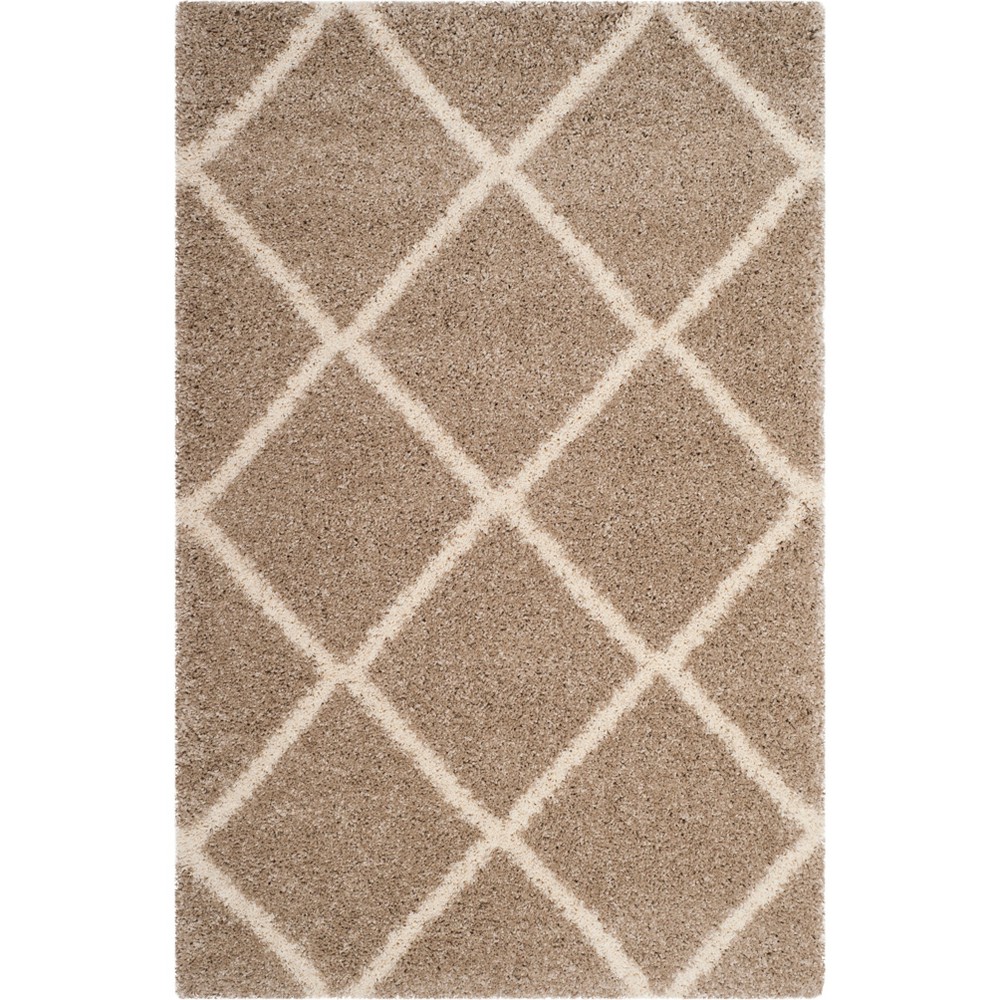 4'x6' Hudson Shag Area Rug Beige/Ivory - Safavieh