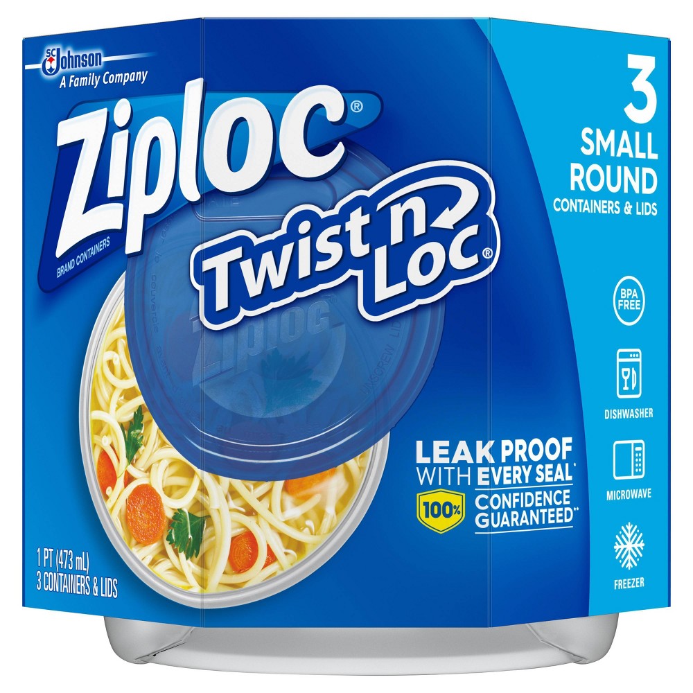UPC 025700180364 product image for Ziploc Twist 'N Loc Container - Small Round - 16oz/3ct | upcitemdb.com