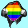 Adult Design By Humans Pride Shirt Rip Open Shirt By Luckyst Racerback Tank Top - 2 of 2