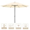 Yescom XL 13Ft Aluminum Patio Umbrella 8 Rib Heavy Duty Table Parasol Crank Outdoor Garden Deck Beach Furniture - 3 of 4