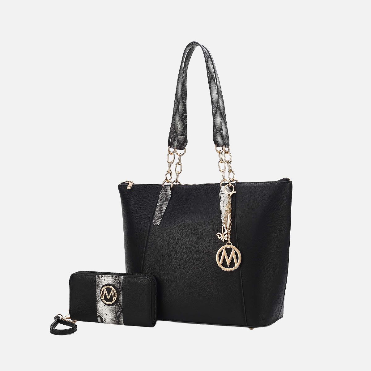 Vegan Leather Tote Bag with Matching Wristlet Wallet, Ximena | MKF Collection by Mia K - thumbnail 2