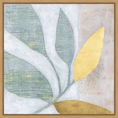 Veiled Garden I Abstract Canvas Print with Maple Frame