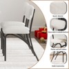Coucheta Modern Upholstered Dining Chairs - Arched Metal Legs for Kitchen/Living Room - 4 of 4
