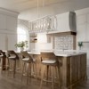 Rennnsan Elveny 47" W 6 - Light Rectangle Candle Distressed Metal Industrial Dimmable Chandelier in White - 2 of 4